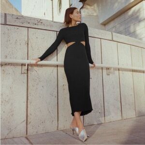 NWT Zara Black Cutout Dress